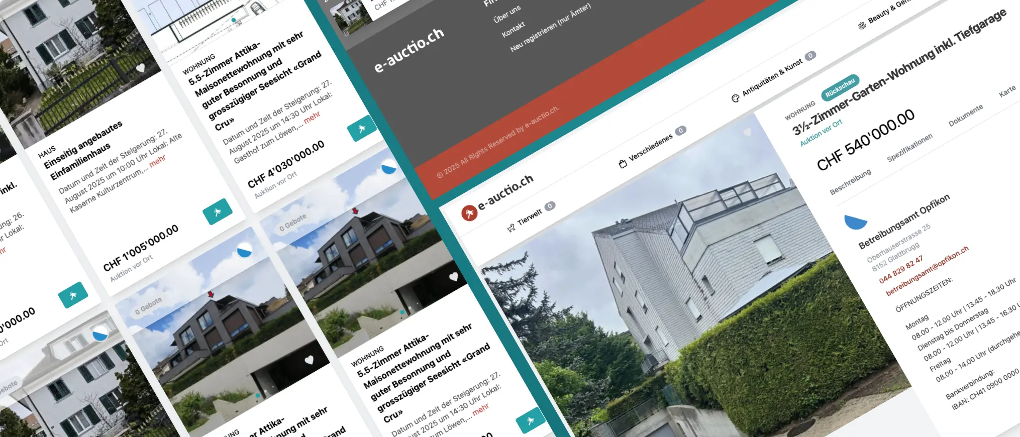 e-auctio — digitale Gant-Auktionen für die Schweiz